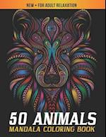 Animals Mandala Coloring Book for Adult Relaxation