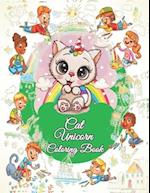 Cat Unicorn Coloring Book