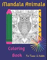 Mandala Animals Coloring Book For Teens And Adults