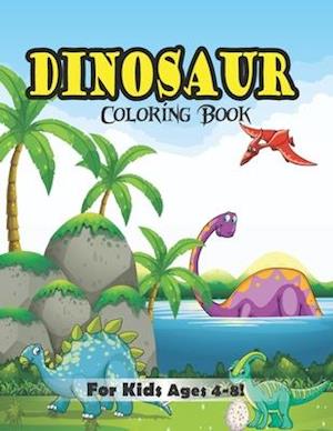 Dinosaur Coloring Book for Kids Ages 4-8!