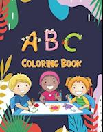 ABC Coloring Book: With Alphabets and Animals For Kids (8.5x11) 81 Pages 