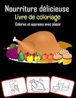 Nourriture délicieuse Livre de coloriage