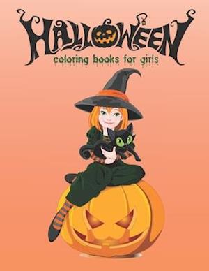 Halloween Coloring Books For Girls: Halloween Coloring Book for Toddler Girls & Women Stress Relaxation (Halloween Books for Girls)