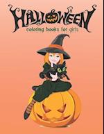 Halloween Coloring Books For Girls: Halloween Coloring Book for Toddler Girls & Women Stress Relaxation (Halloween Books for Girls) 