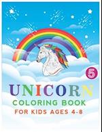 unicorn coloring book for kids ages 4-8