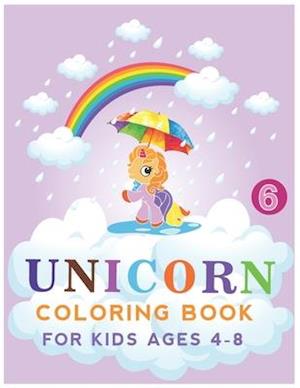 unicorn coloring book for kids ages 4-8