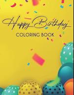 Happy Birthday Coloring Book