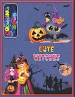 Cute Witches Coloring Book