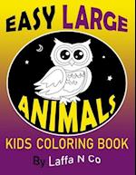 Easy Large Animals Kids Coloring Book