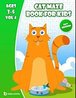 Cat maze book for kids 3-5