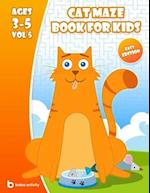 Cat maze book for kids 3-5