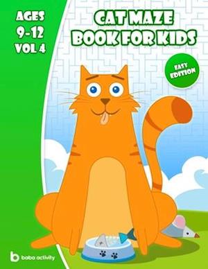 Cat maze book for kids 9-12