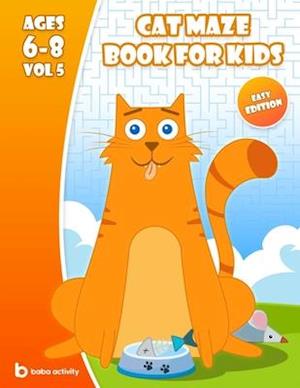 Cat maze book for kids 6-8