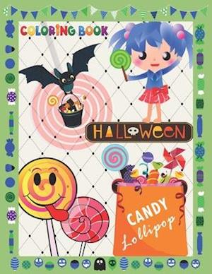 Halloween Candy Lollipop Coloring Book
