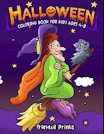 Halloween Coloring Book for Kids Ages 4 - 8