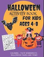 Halloween Activity Book for kids ages 4-8