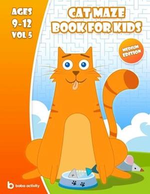 Cat maze book for kids 9-12