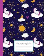 Unicorn Cursive Writing Workbook Practice Paper Beginners