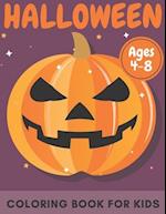 Halloween Coloring Book For Kids Ages 4-8