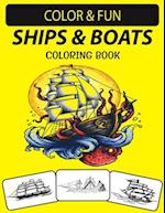 Ships & Boats Coloring Book