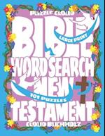 Puzzle Cloud Bible Word Search New Testament (101 Puzzles, Large Print)