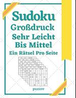 Sudoku Großdruck Sehr Leicht Bis Mittel Ein Rätsel Pro Seite