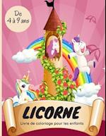 Licorne Livre de coloriage pour les enfants de 4 à 9 ans