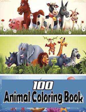 100 Animal Coloring Book