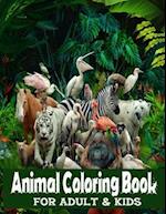 Animal Coloring Book For Adults And Kids