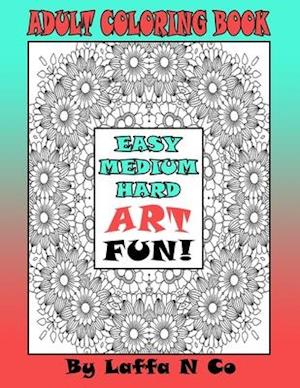 Adult Coloring Book Easy Medium Hard Art Fun