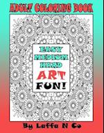 Adult Coloring Book Easy Medium Hard Art Fun