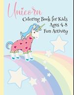 Unicorn Coloring Book for Kids Ages 4-8 Fun Activity