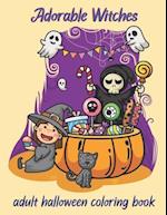 Adorable Witches-Adult Halloween Coloring Book