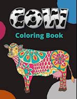 Cow Coloring Book: Large Print Cows Coloring Book For Adult Stress Relief and Relaxation Mandala Style Coloring Pages 