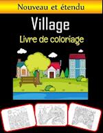 Livre de coloriage de village