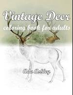 Vintage Deer Coloring Book for Adults