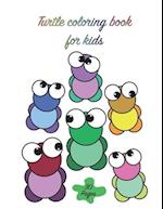 Turtle coloring book for kids