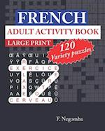 French Adult Activity Book Large Print