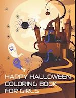 happy Halloween Coloring Book for Girls