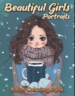 Beautiful Girls Portraits Adult Coloring Book