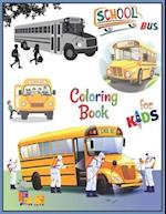 School Bus Coloring Book For Kids