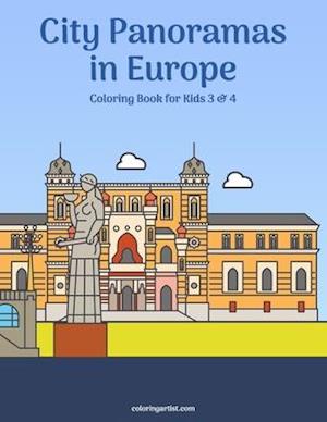 City Panoramas in Europe Coloring Book for Kids 3 & 4