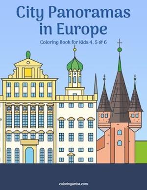 City Panoramas in Europe Coloring Book for Kids 4, 5 & 6