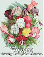 Flowers Coloring Book Adults Relaxation