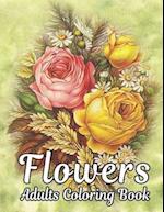 Flowers Adults Coloring Book