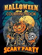 Scary Party Halloween Coloring Book