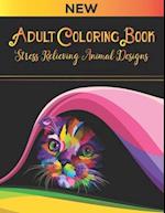 Adult coloring book Stress Relieving Animal Designs