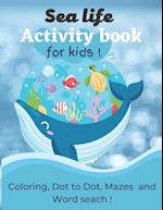 Sea Life Activity Book for kids