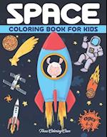 Space Coloring Book for Kids Ages 4-8