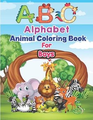 ABC Alphabet Animal Coloring Book For Boys